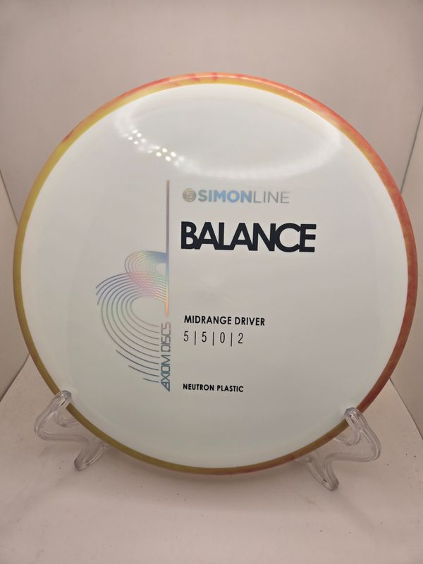 Axiom Discs Neutron Balance Stock White with Orange Swirly Rim 177g