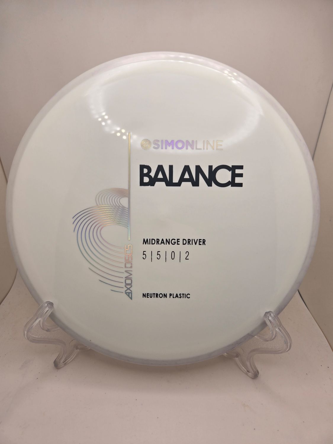 Axiom Discs Neutron Balance Stock White with White/Light Grey Rim 177g
