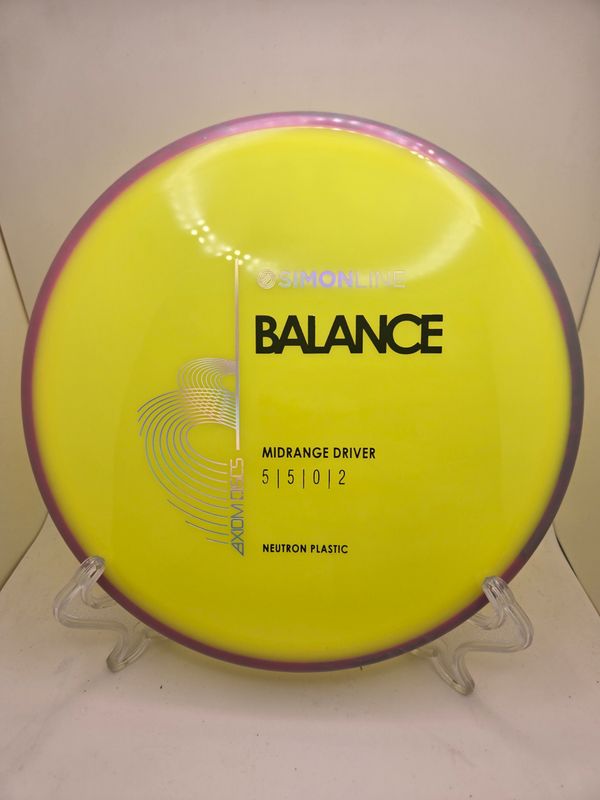 Axiom Discs Neutron Balance Stock Yellow with Pink Swirly Rim 177g