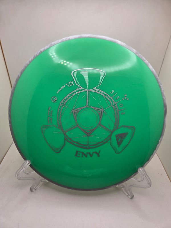 Axiom Discs Envy Neutron Green with Swirly Grey Rim 173g.