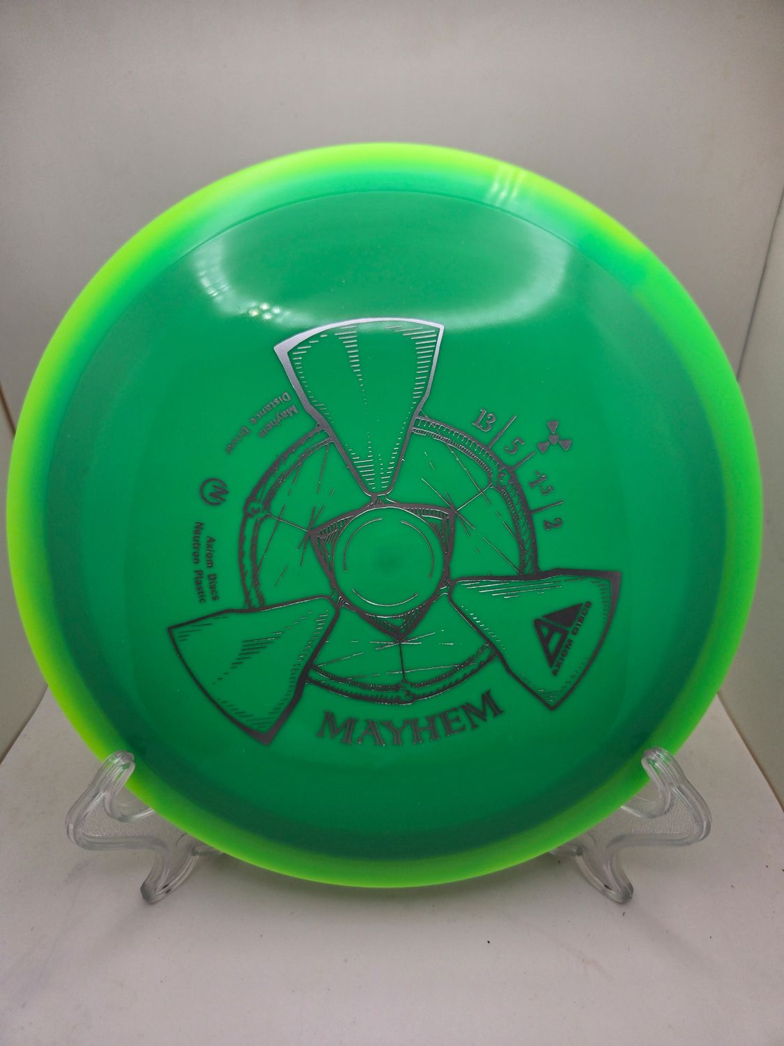 Axiom Discs Mayhem Neutron Green with Green Rim 167g