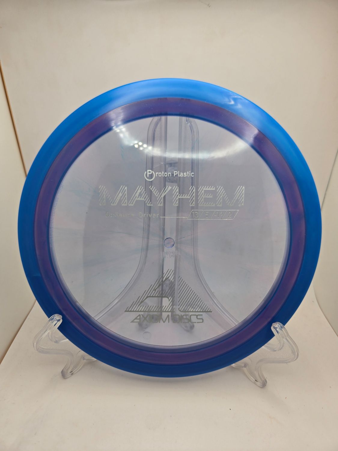 Axiom Discs Mayhem Proton Purple with Blue Rim 168g