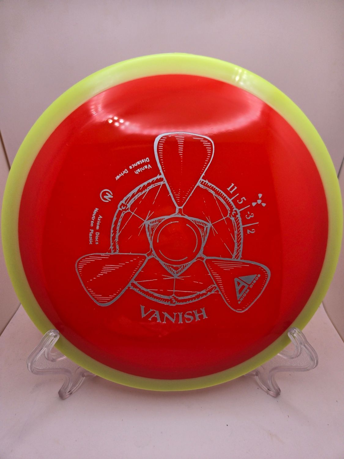Axiom Discs Vanish Orange with Yellow Rim Neutron 167g