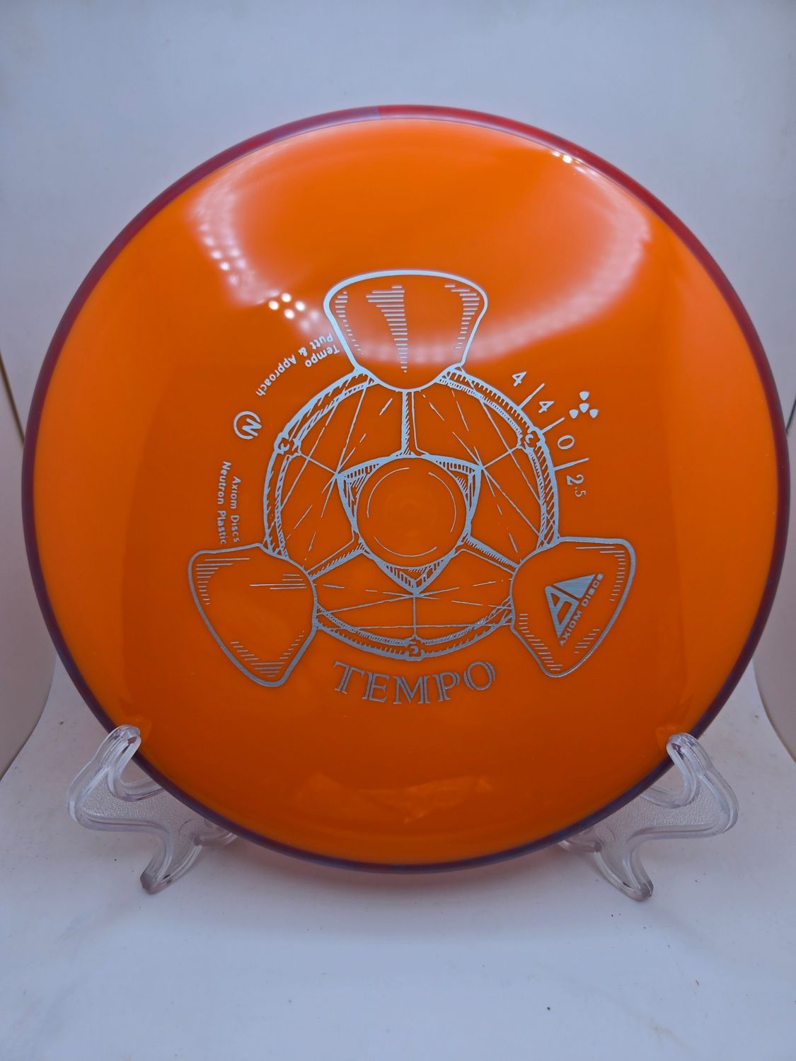 Axiom Discs Tempo Neutron Stock Orange with Red Swirly Rim 172g