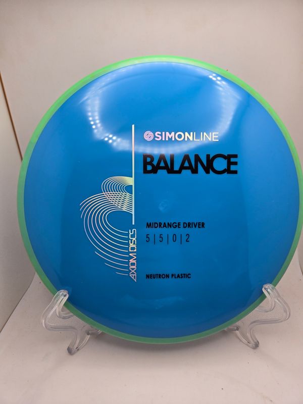 Axiom Discs Neutron Balance Stock Blue with Green Rim 177g