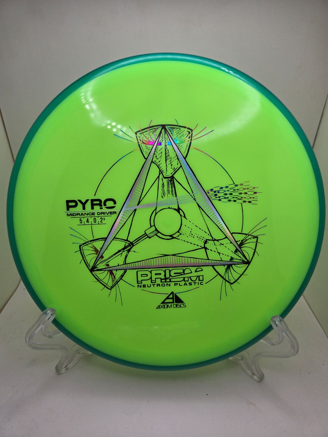 Axiom Discs Pyro Prism Neutron Dayglow Green with Green Rim 174g