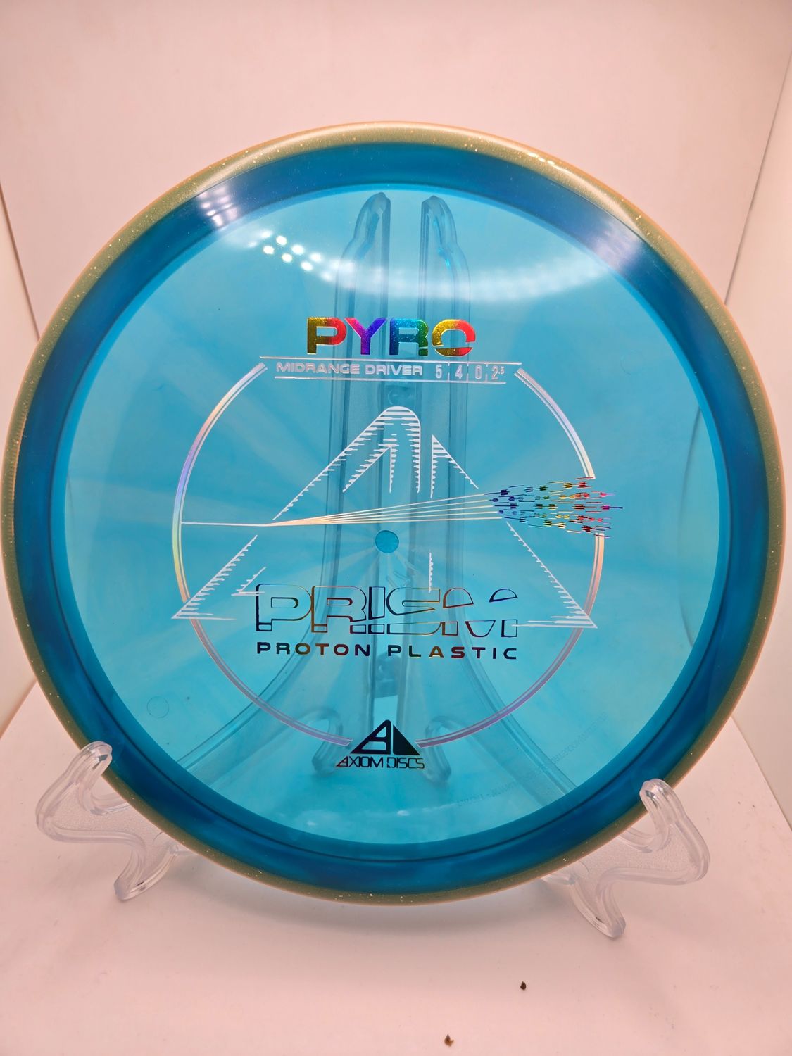 Axiom Discs Pyro Prism Proton Plastic Blue with Tan sparkly Rim 177g