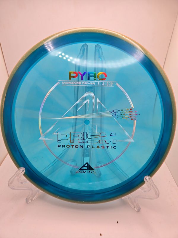 Axiom Discs Pyro Prism Proton Plastic Blue with Tan sparkly Rim 177g