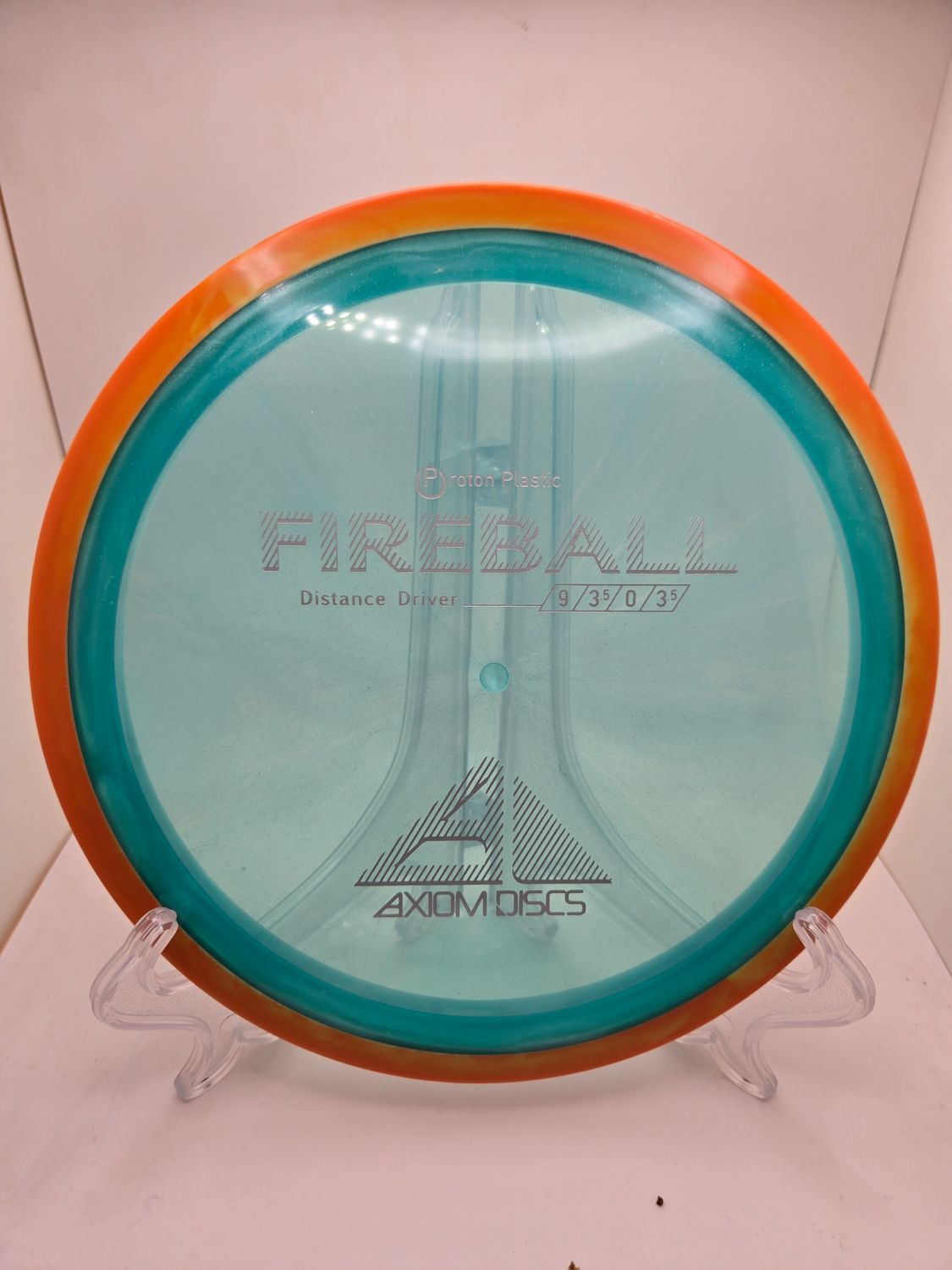 Axiom Discs Fireball Proton Teal Blue with Orange Rim 172g