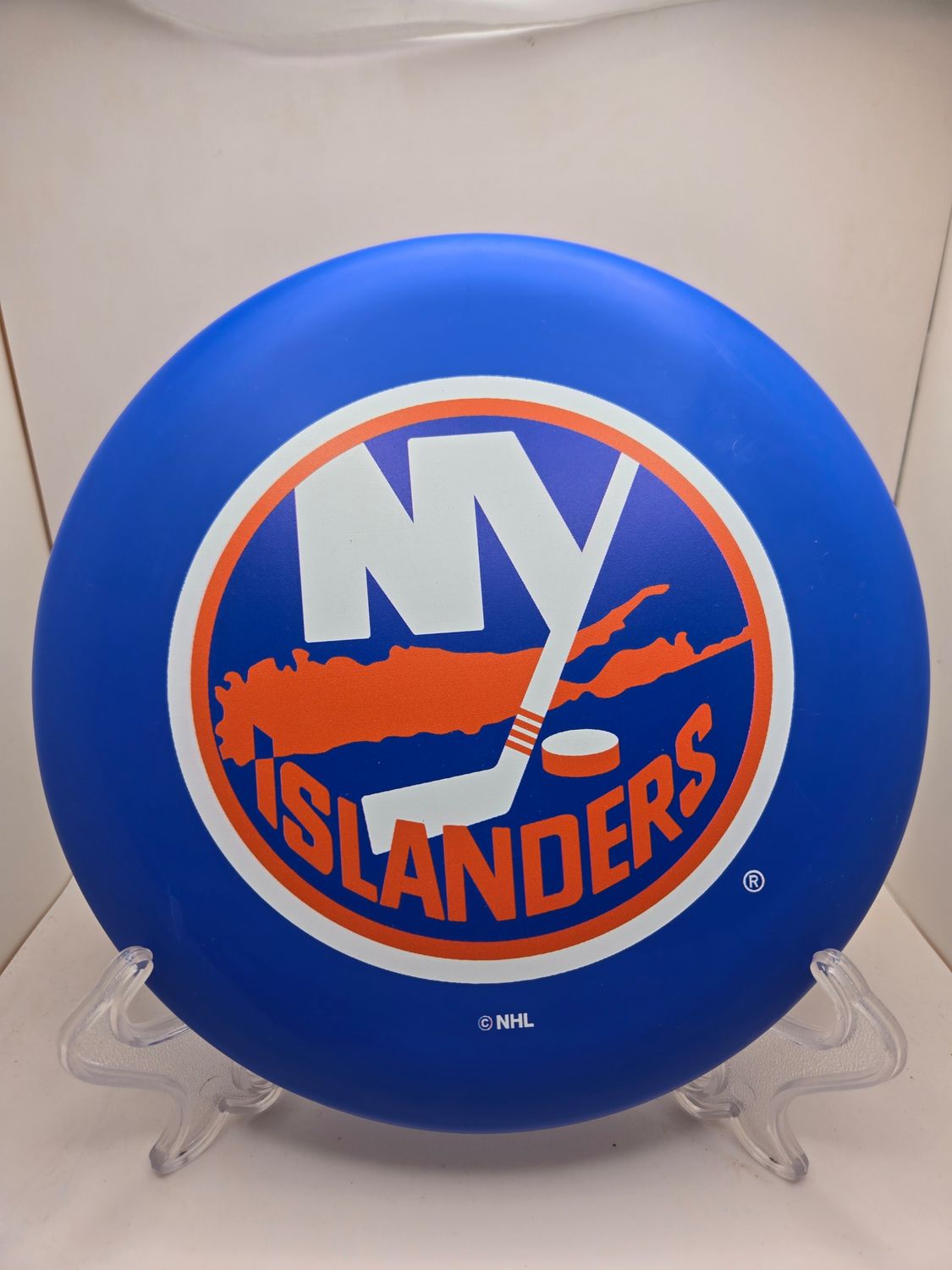 Prodigy Discs Pivot BaseGrip Plastic - NHL Primary Logo Stamp NY Islanders Blue 172g
