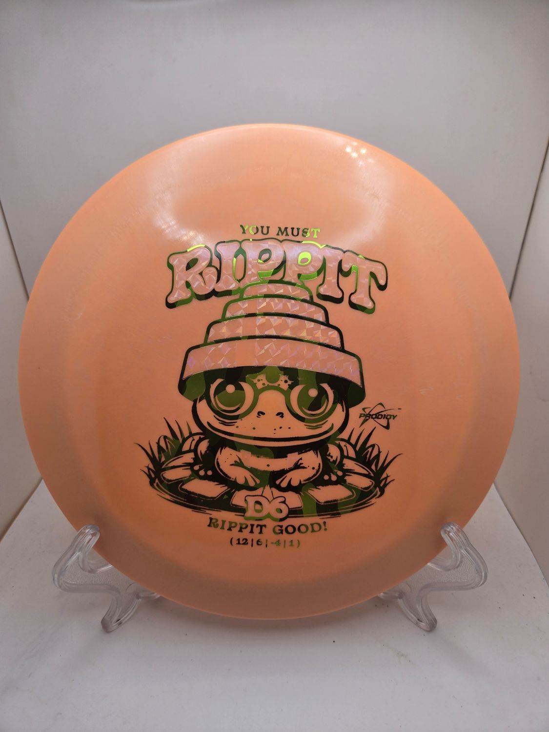 Prodigy D6 500 Plastic - &quot;Rippit Good&quot; Stamp Peach 173g