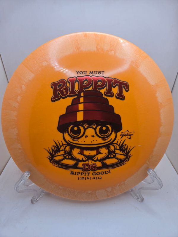 Prodigy D6 500 Plastic - &quot;Rippit Good&quot; Stamp Orange 169g