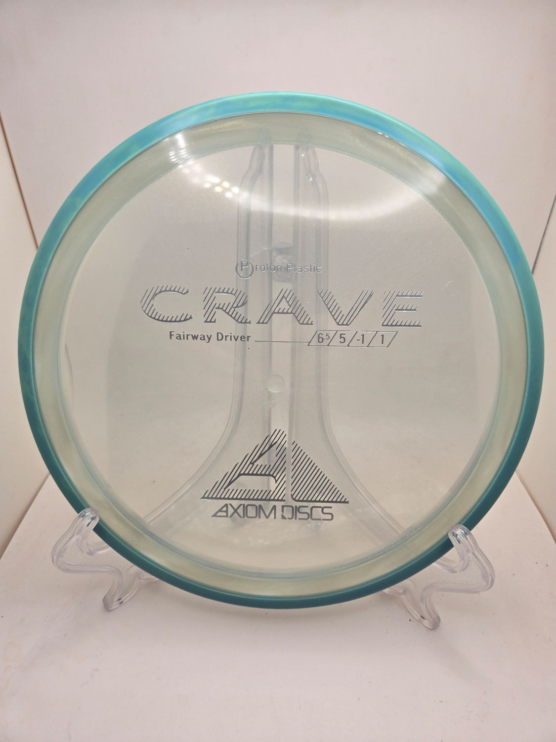 Axiom Discs Team MVP Proton Crave Clear Plate Blue Rim 169g