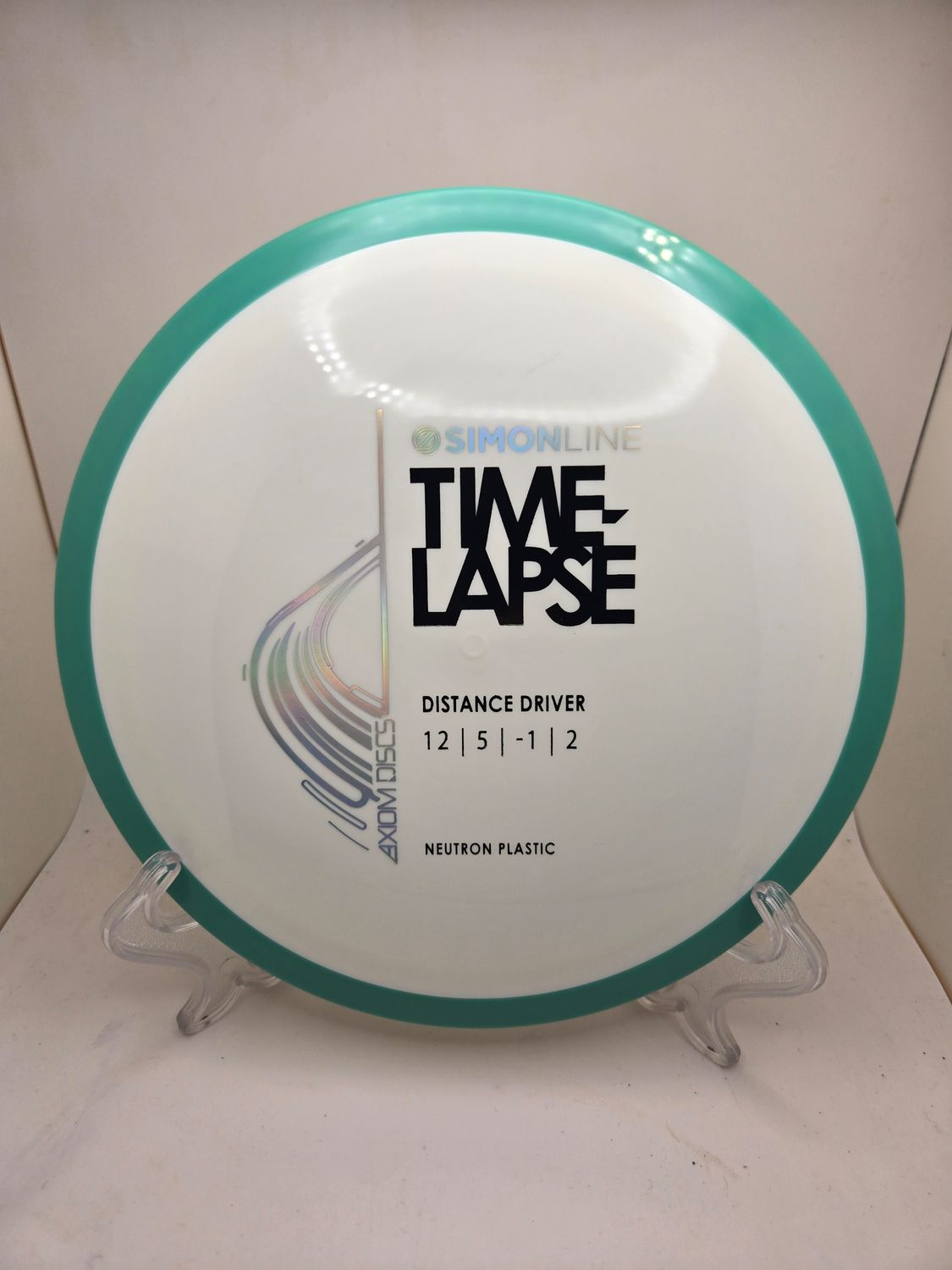 Axiom Discs Neutron Time-Lapse - Stock (retooled) White with Teal Rim 174g