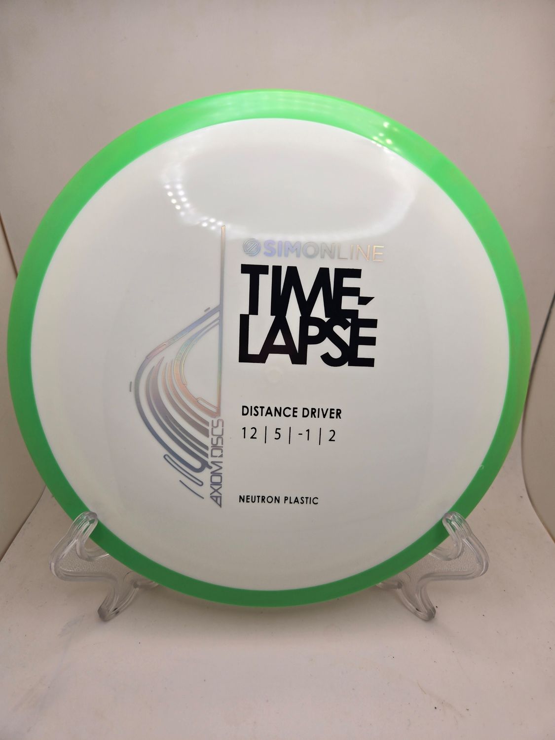 Axiom Discs Neutron Time-Lapse - Stock (retooled) White with Green Rim 175g