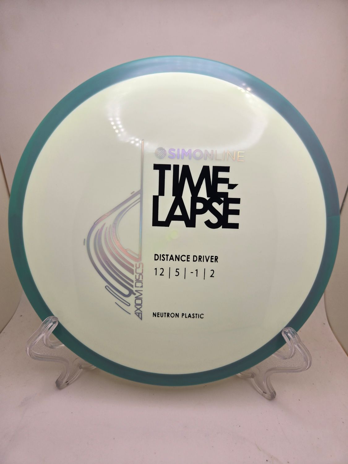 Axiom Discs Neutron Time-Lapse - Stock (retooled) White with Teal and hint of Purple Rim 174g