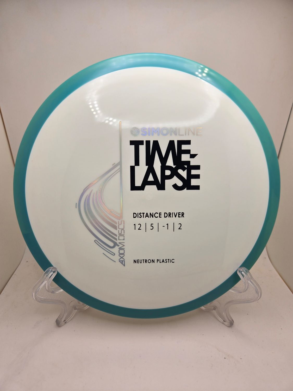Axiom Discs Neutron Time-Lapse - Stock (retooled) White with Teal Rim 175g