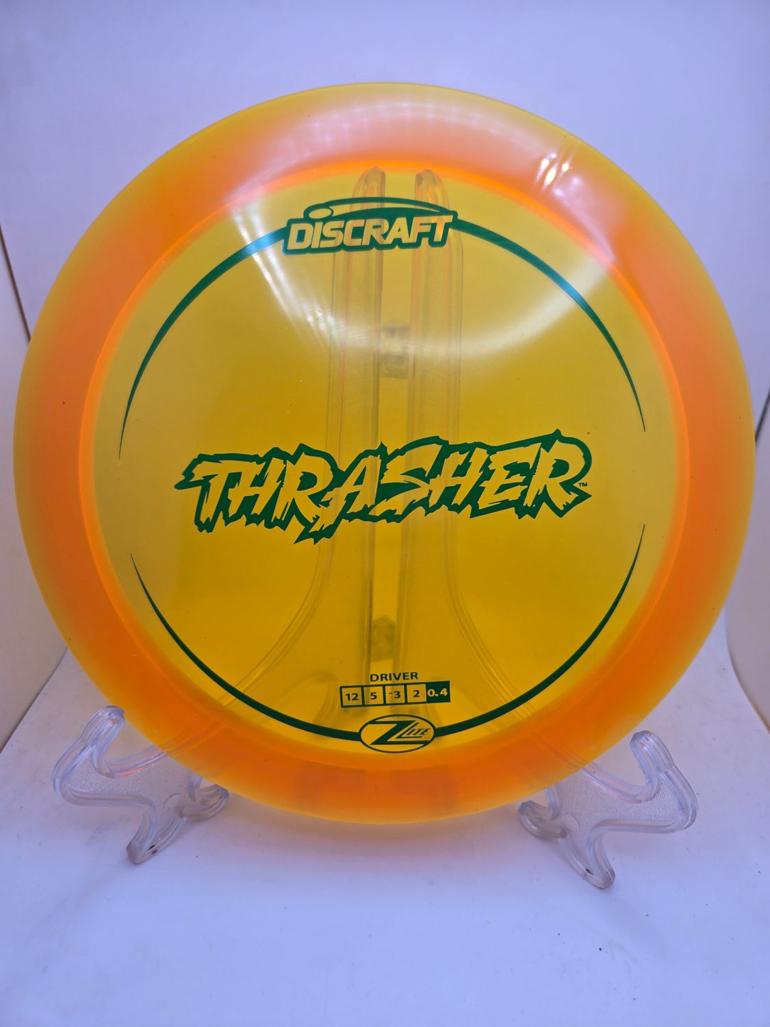 Discraft Discs Thrasher Z Lite Orange Plate with Green Stamp 159g