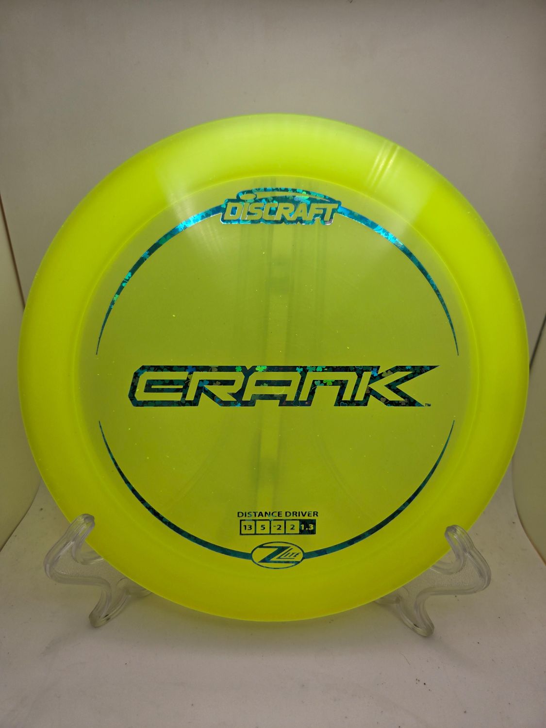 Discraft Discs Crank Z Lite Yellow with Blue Clover Stamp 158g