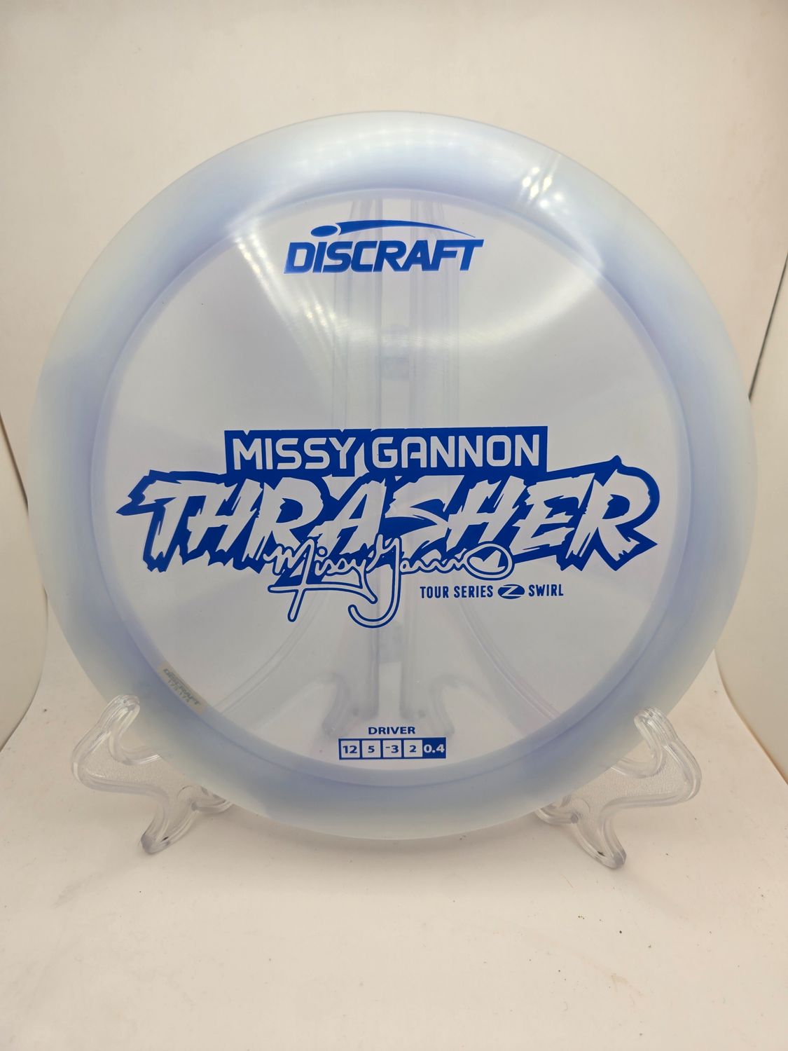 Discraft Discs 2025 Missy Gannon Tour Series Thrasher Clear/Light Purple with Blue Stamp 173-174g