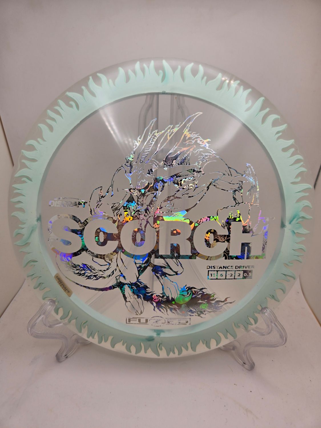 FuZed Line Scorch Clear Plate White/Light Blue back with Silver Buzzz Stamp 173-174g