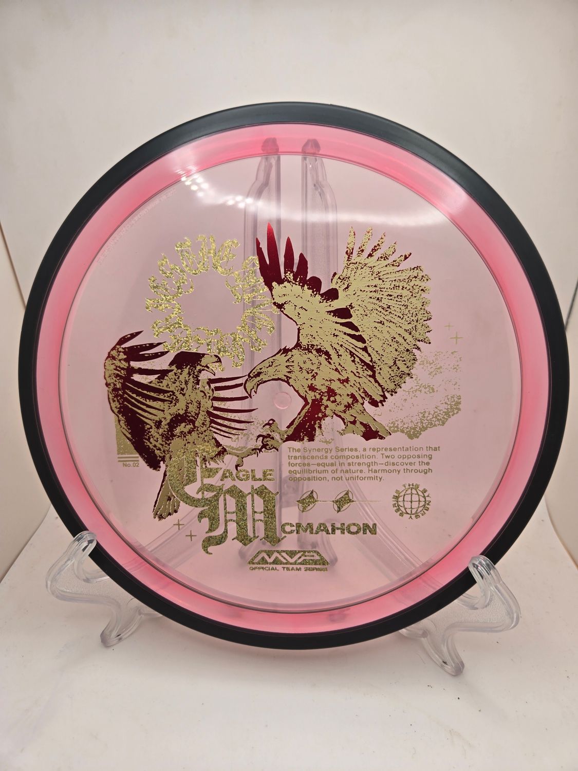 MVP Discs Proton Resistor - Eagle McMahon Synergy Series Pink with Gold Stamp 174g