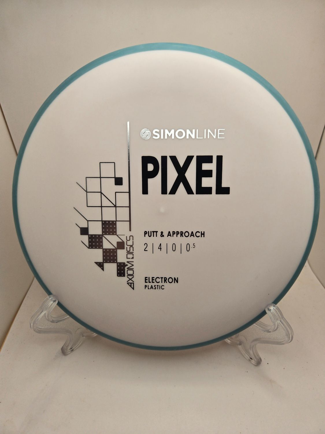 Axiom Discs- Simon Line - Electron Pixel - Stock White with Blue Rim 175g.