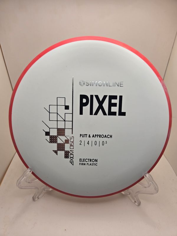Axiom Discs- Simon Line - Electron Pixel - Stock Firm White with Red Rim 174g