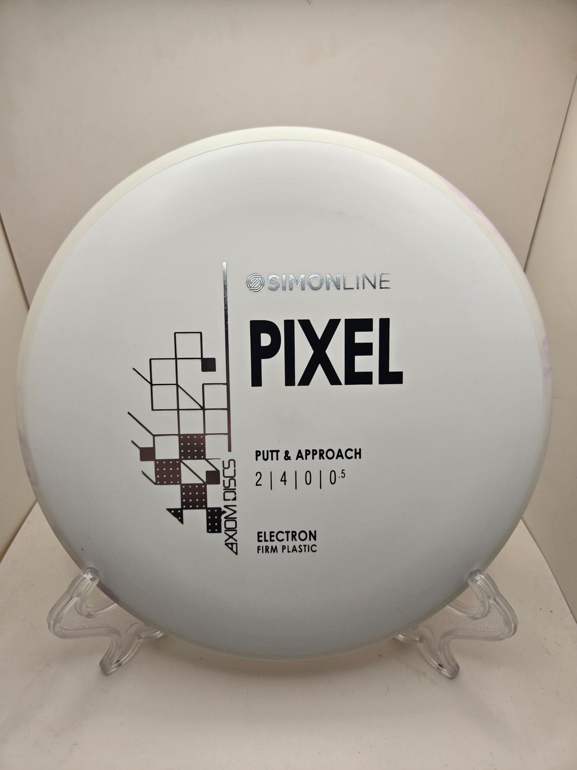Axiom Discs- Simon Line - Electron Pixel - Stock Firm White with Whitish Rim 175g