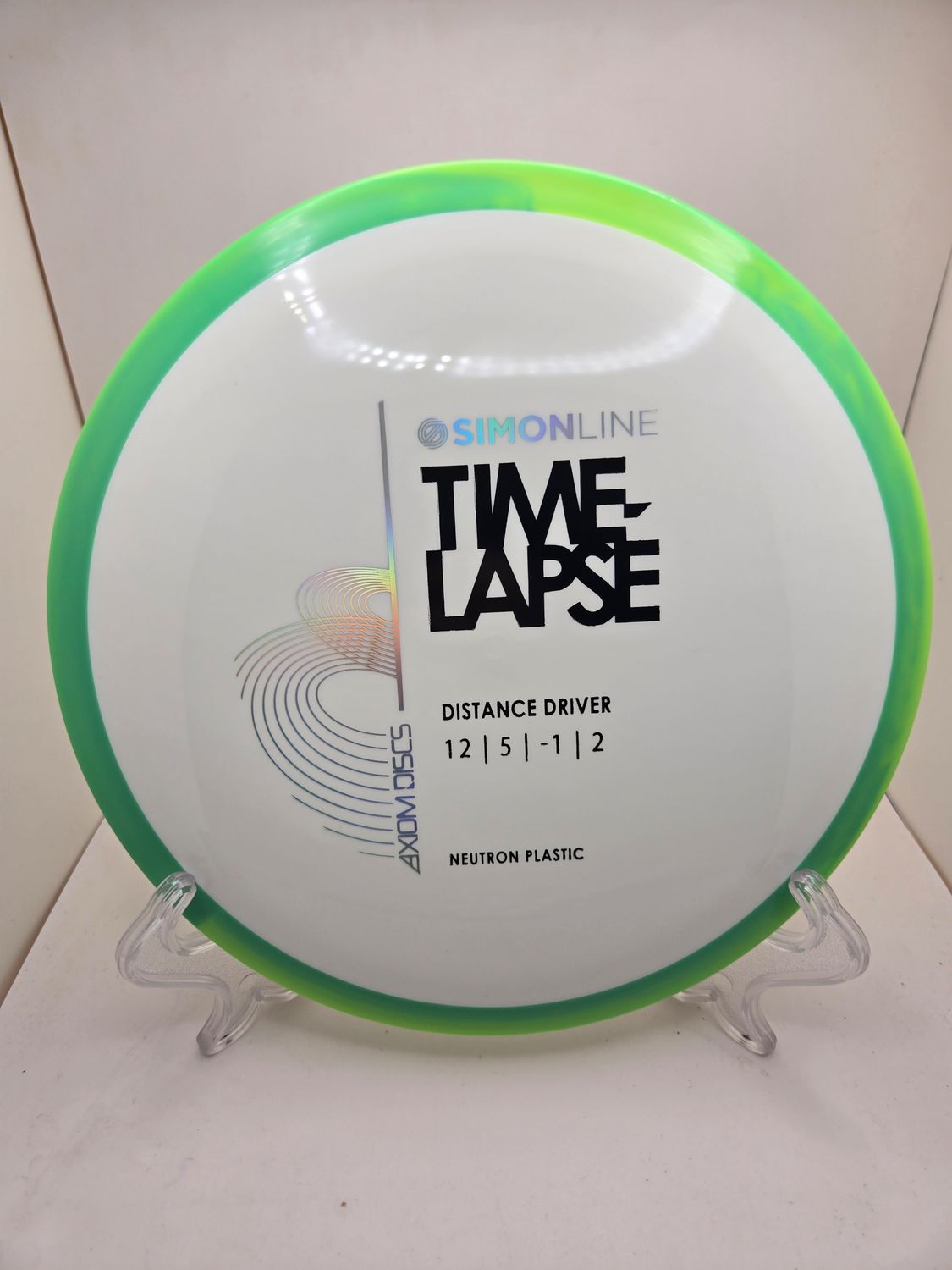 Axiom Discs Neutron Time-Lapse - Stock (retooled) White with Green Rim 173g