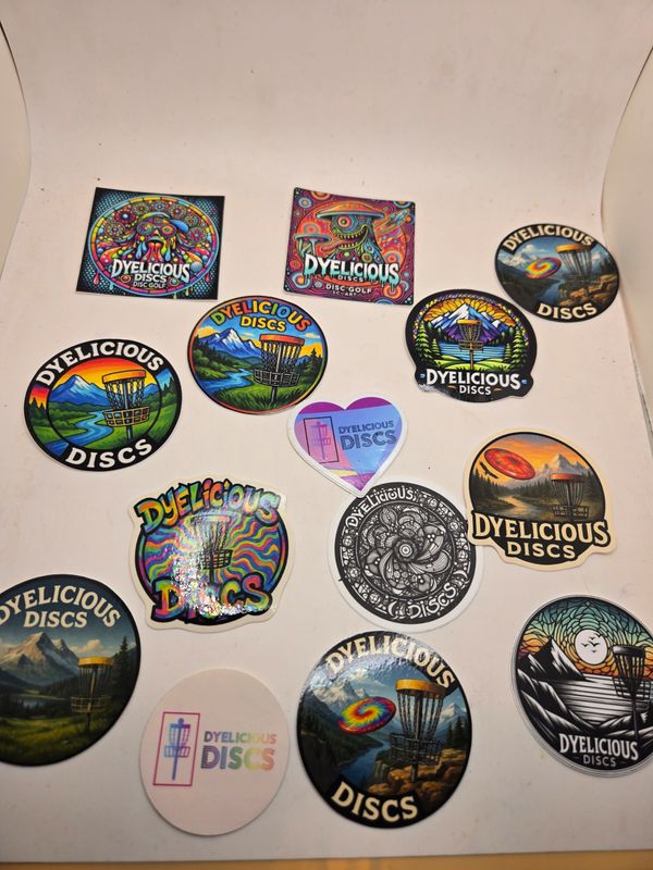 Sticker Pack-Dyelicious Discs Assorted stickers 3 stickers for $2
