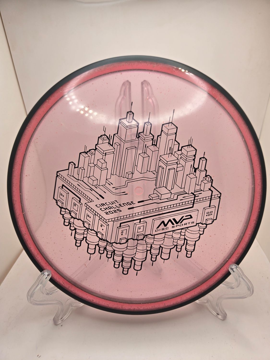 MVP Discs 2025 Circuit Challenge Uplink Particle Glow   Pink 177g