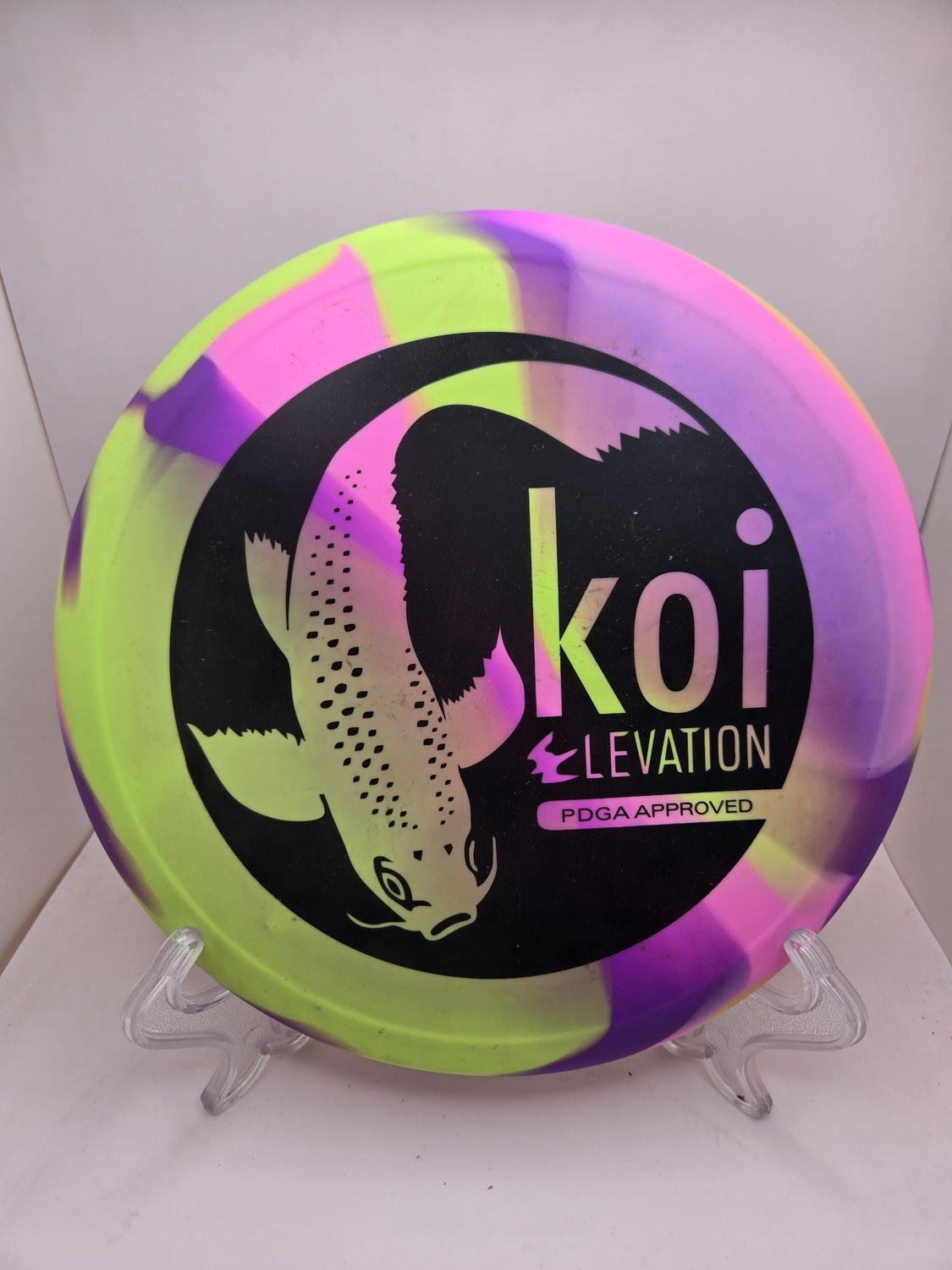 Elevation Discs OG Koi - Rubber Putter - Run 3 Atomir Purple, Pink, Yellow 169g