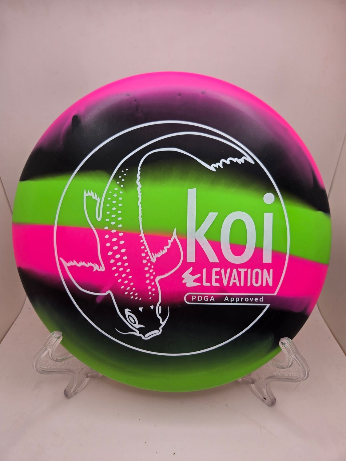 Elevation Discs OG Koi - Rubber Putter - Run 4 Uranium Pink, Green, Black 173g