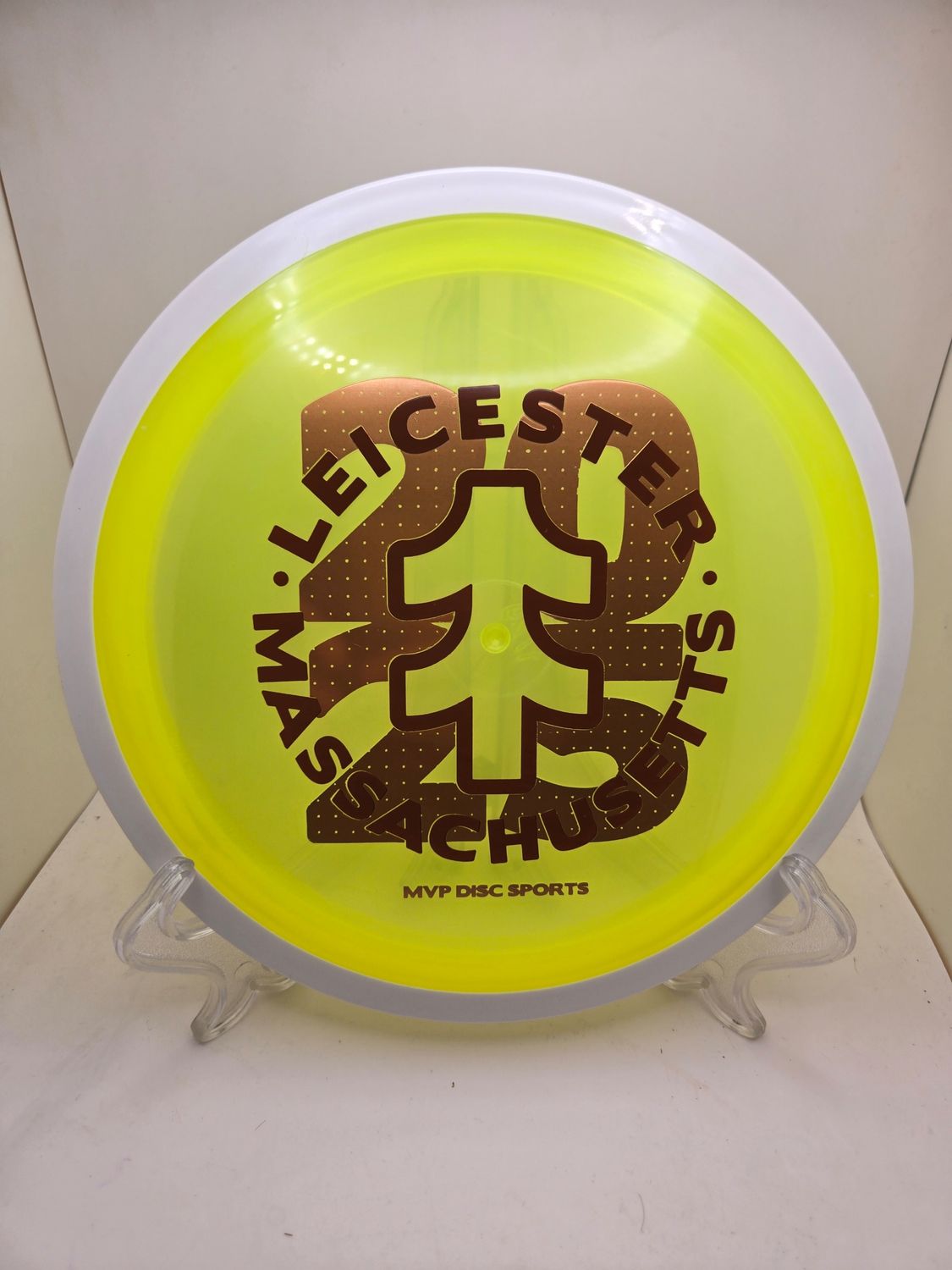 Axiom Discs Proton Time-Lapse - Stock (retooled) MVP Open 2025 Yellow Plate White Rim 172g