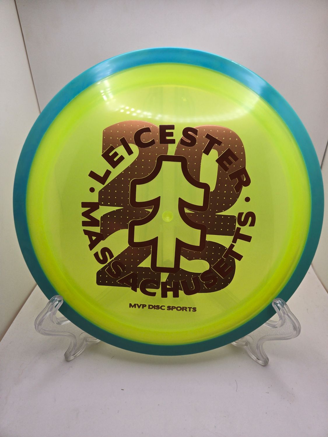 Axiom Discs Proton Time-Lapse - Stock (retooled) MVP Open 2025 Yellow Plate Teal Rim 172g