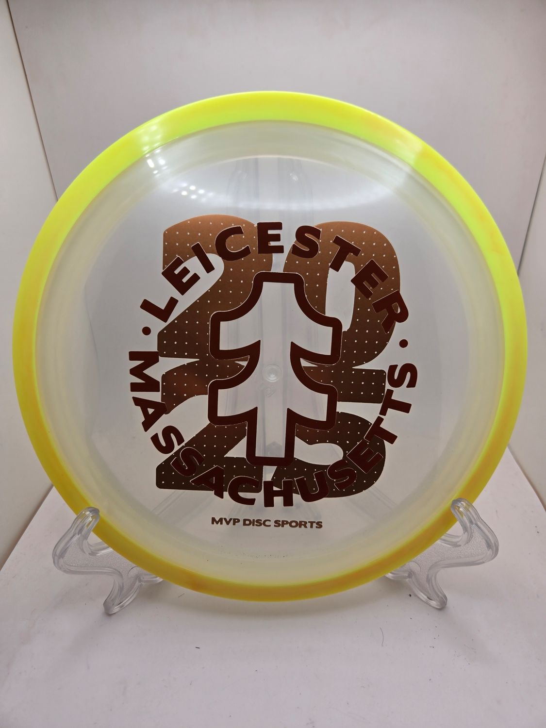 Axiom Discs Proton Time-Lapse - Stock (retooled) MVP Open 2025 Clear Plate Yellow Rim 170g