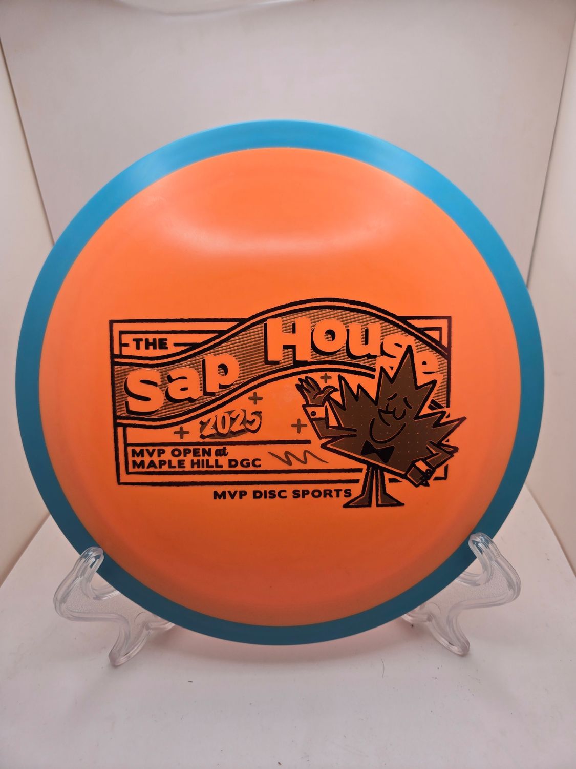 Axiom Discs MVP Open 2025 Sap House Mayhem Fission Orange with Teal Rim 175g