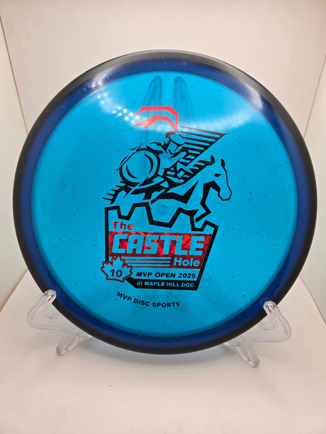 MVP Discs 2025 MVP Open &quot;The Castle Hole&quot; Particle Glow Reactor Blue 176g