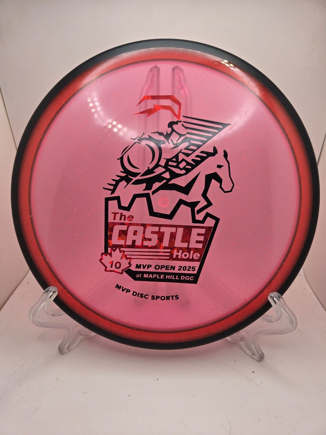 MVP Discs 2025 MVP Open &quot;The Castle Hole&quot; Particle Glow Reactor Watermelon Red 177g