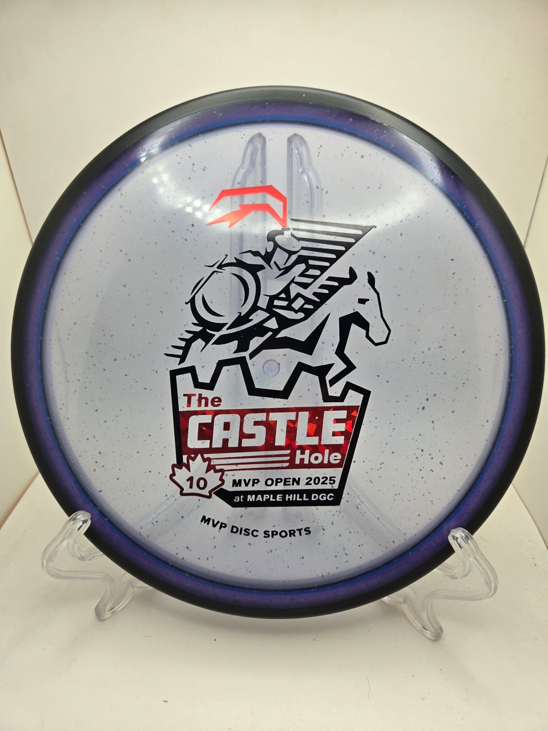 MVP Discs 2025 MVP Open &quot;The Castle Hole&quot; Particle Glow Reactor Purple 176g