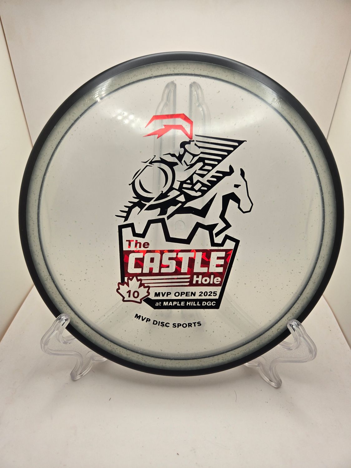 MVP Discs 2025 MVP Open &quot;The Castle Hole&quot; Particle Glow Reactor Clear 176g