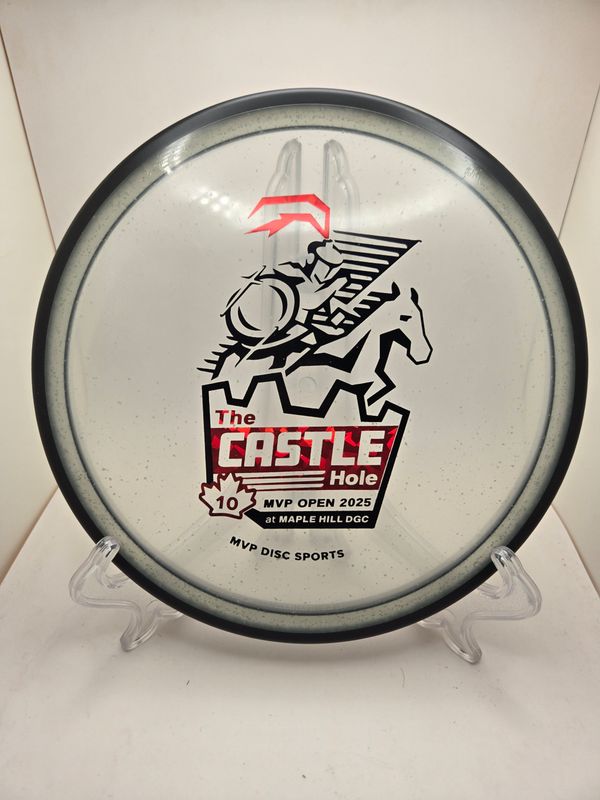 MVP Discs 2025 MVP Open &quot;The Castle Hole&quot; Particle Glow Reactor Clear 176g