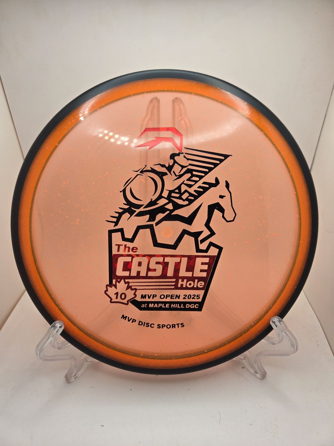 MVP Discs 2025 MVP Open &quot;The Castle Hole&quot; Particle Glow Reactor Orange 177g