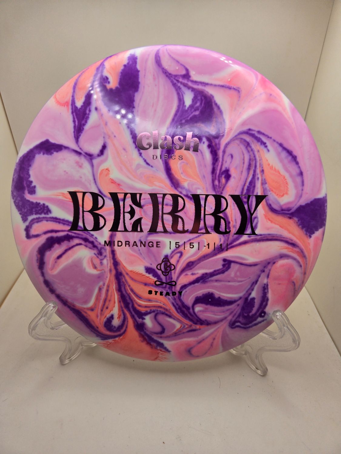 Clash Discs Dyed by Dyelicious discs Pink/Purple Berry Steady 173g