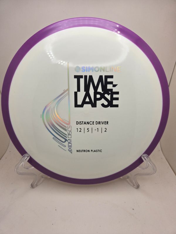 Axiom Discs Neutron Time-Lapse - Stock (retooled) White with Purple Swirly Rim 174-175g
