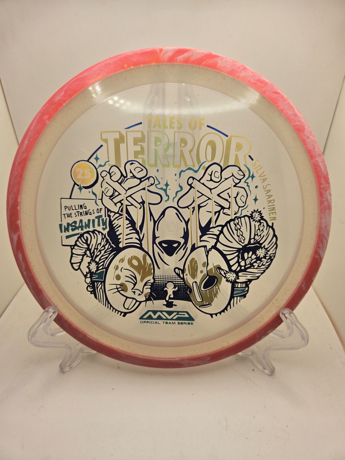 Axiom Discs Particle Proton Insanity - Silva Saarinen 2025 Halloween Special Edition Clear plate Swirly Pink 173g