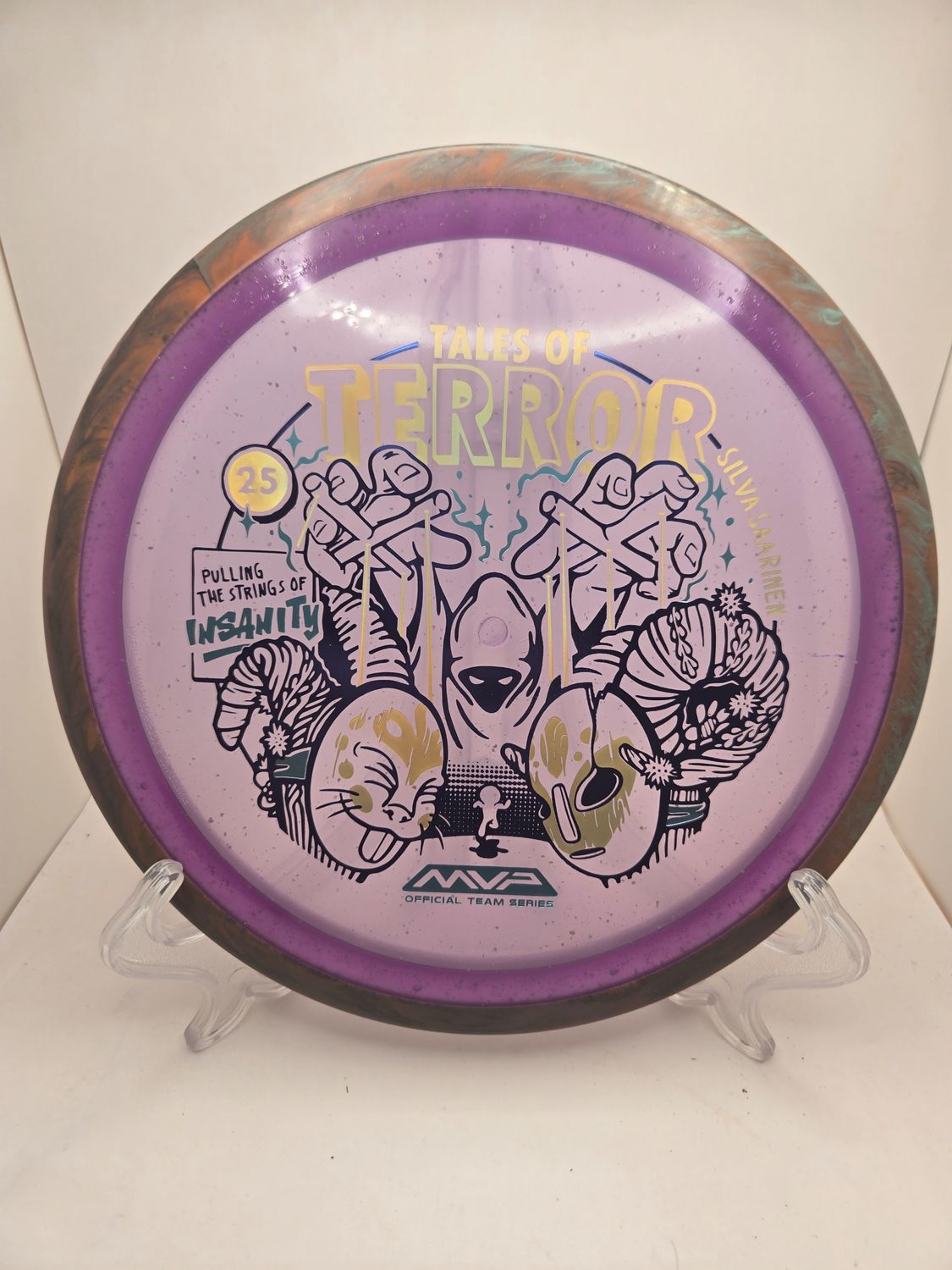 Axiom Discs Particle Proton Insanity - Silva Saarinen 2025 Halloween Special Edition Purple plate Swirly Orange/Blue 175g