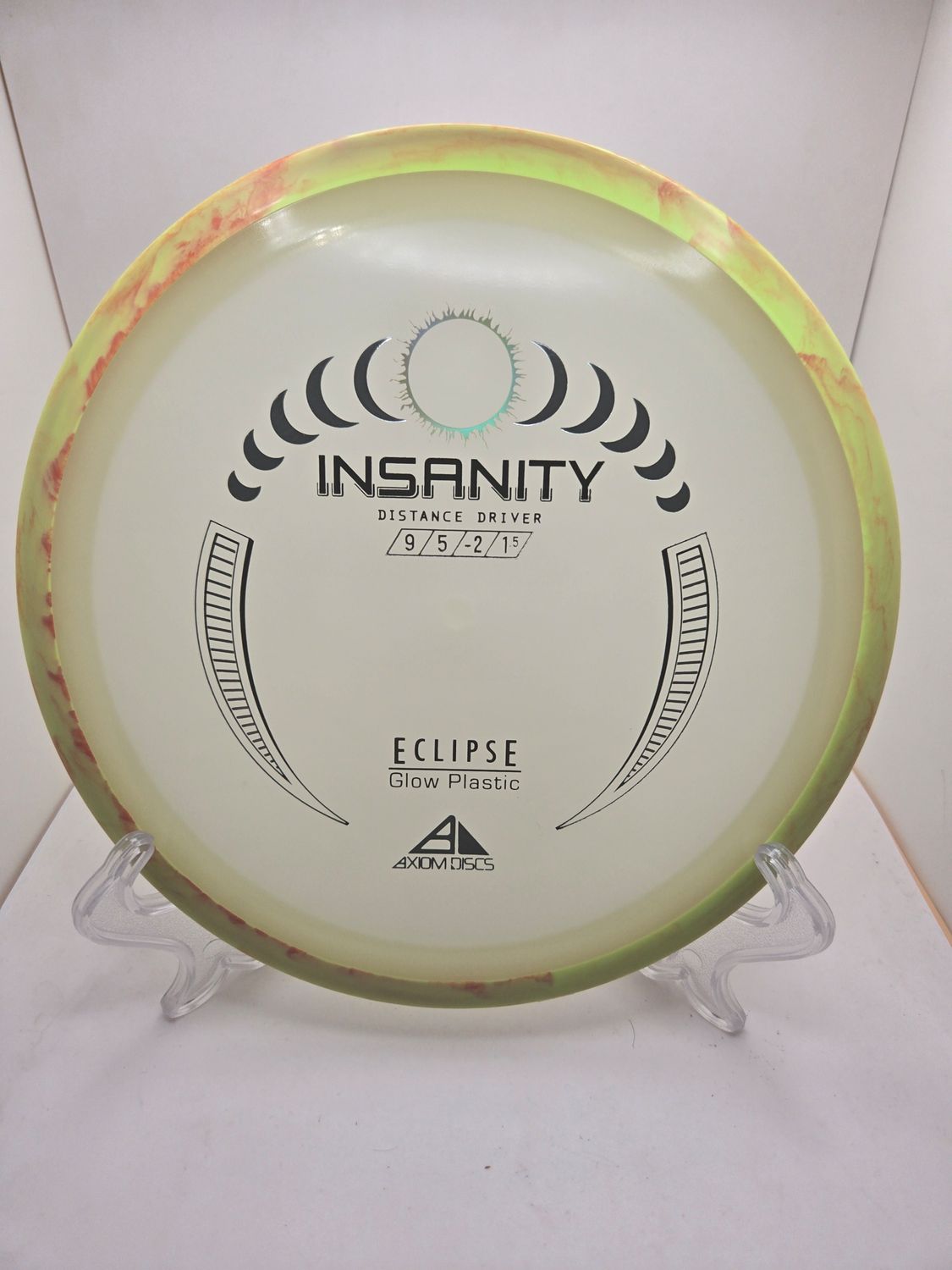 Axiom Discs Eclipse Insanity with Swirly Yellow/Orange Rim 172g