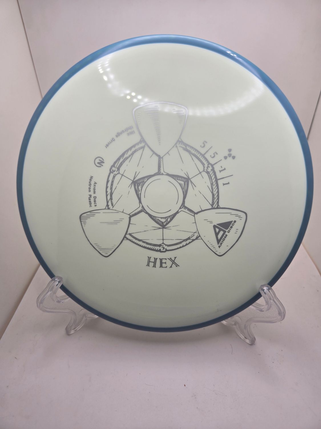 Axiom Discs Hex Neutron Whitish/Yellow with Blue Rim 177g